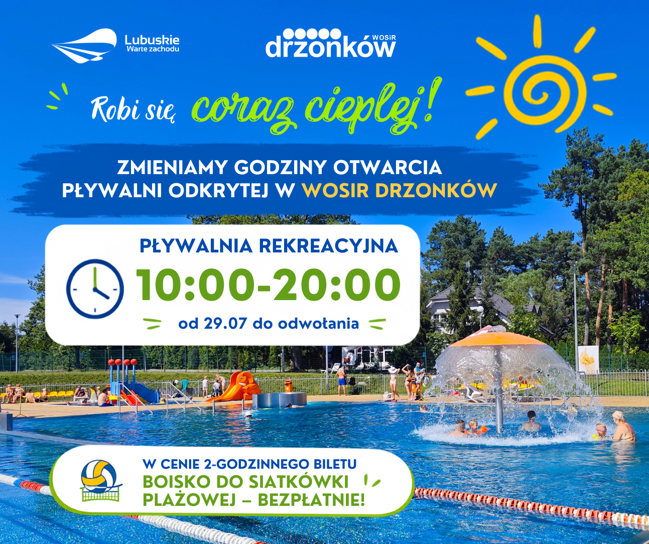Ilustracja do informacji: Pływalnia czynna dłużej!